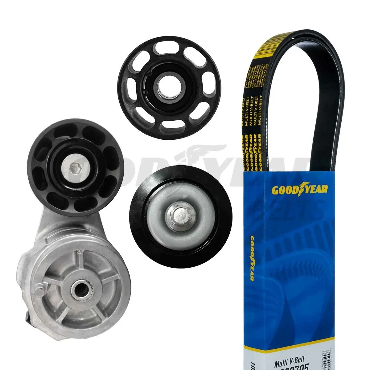1996-2002 Kenworth T800 Serpentine Belt Drive Component Kit Goodyear 3255